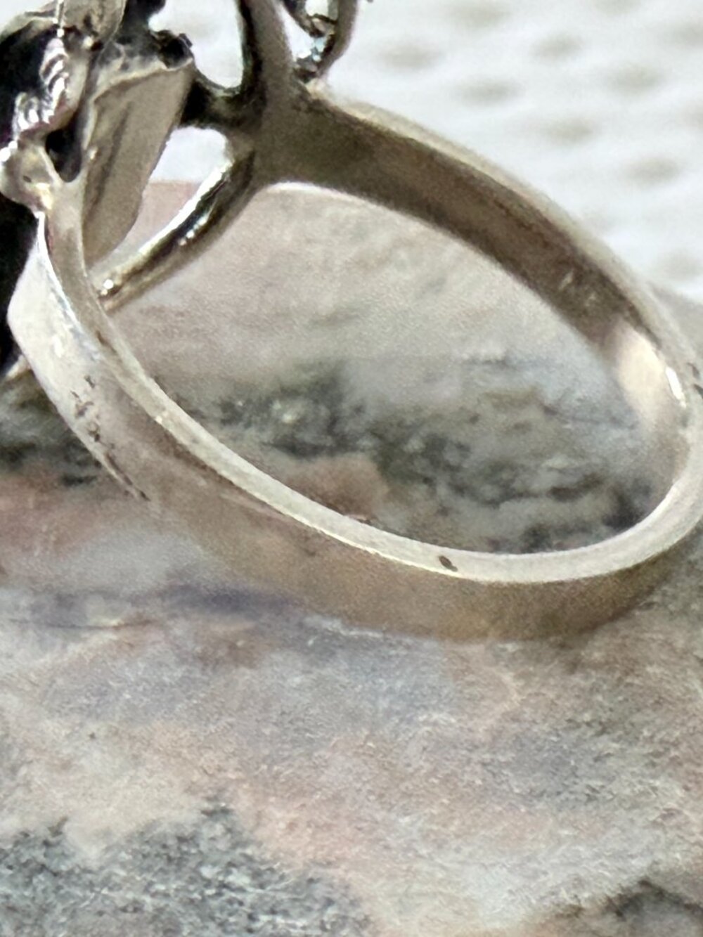 Sterling Silver Rose Statement Ring - Silver - Picture 3 of 4